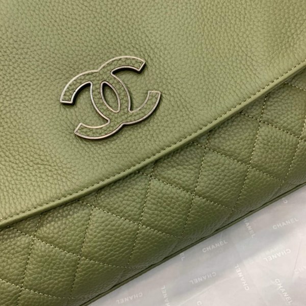 Chanel AS8095 Chanel Flap bag Calfskin Green - Image 3
