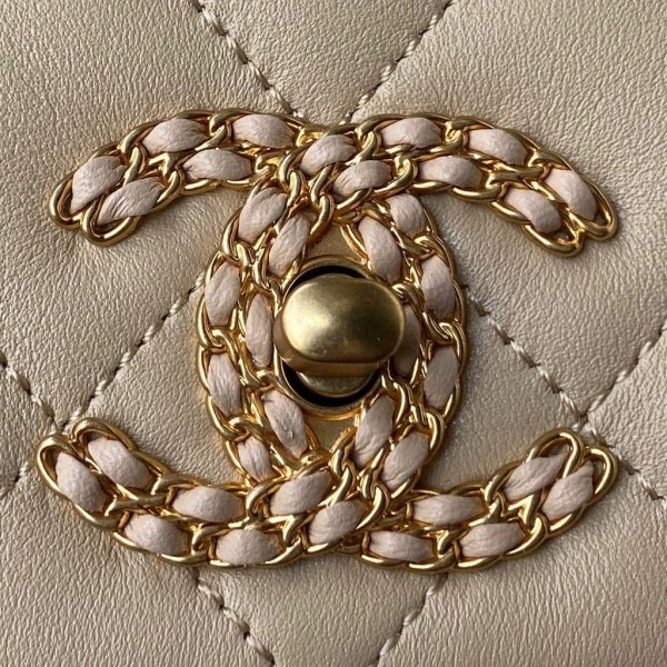 Chanel AS2975 Small Flap Bag Lambskin Aprocit - Image 2