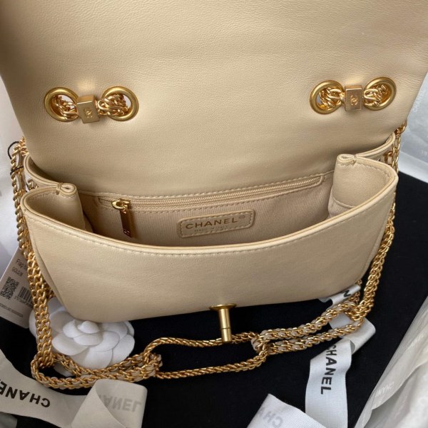Chanel AS2975 Small Flap Bag Lambskin Aprocit - Image 5