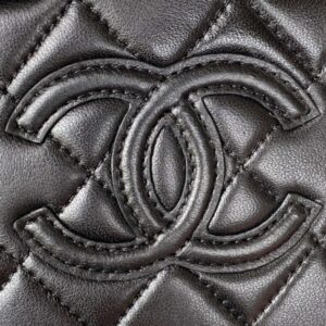 Chanel AS3344 Small Vanity Case Calfskin & Gold-Tone Metal Black