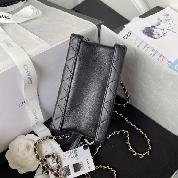 Chanel AS3344 Small Vanity Case Calfskin & Gold-Tone Metal Black - Image 3